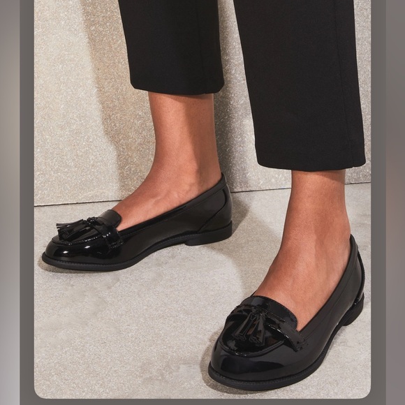 Lipsy size 8 WIDE FIT nwot black slip on loafers. - Picture 2 of 9